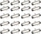 Juvale 20-Pack Mountable Clipboard Clips, 4 Inch Metal Clamp with Rubber Grip and Hanging Hole for Office, School,