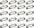 Juvale 20-Pack Mountable Clipboard Clips, 4 Inch Metal Clamp with Rubber Grip and Hanging Hole for Office, School,
