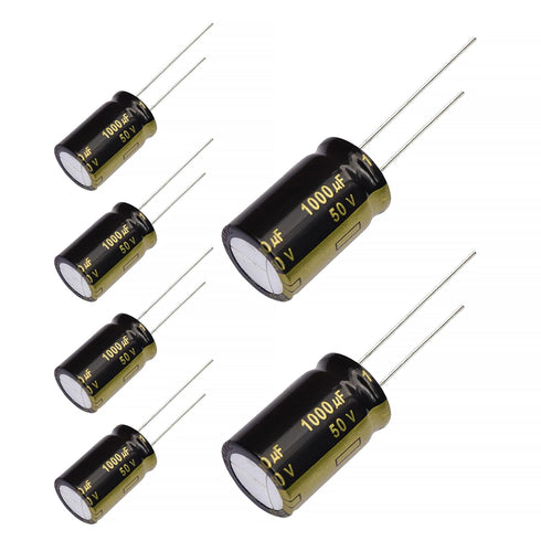 Replacement Panasonic FM Series Capacitors, 50V 1000uf Low Impedance, 6 pcs