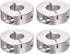 4pcs Shaft Collar Set Screw Split Clamp-On Collars, 12mm Bore, 30mm OD, 10mm Width for Machine Tools