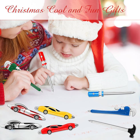 Zonon 24 Pieces Car Pens and Novelty Tool Ballpoint Pens, Colorful Ink Pens for Back to School and Office Supplies