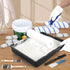 Rhibak 27 Set, 2 4 4"9" Set Paint Roller Kit with Extension Pole, Piece to Ft Pole, Paint Rollers, Paint Brushes