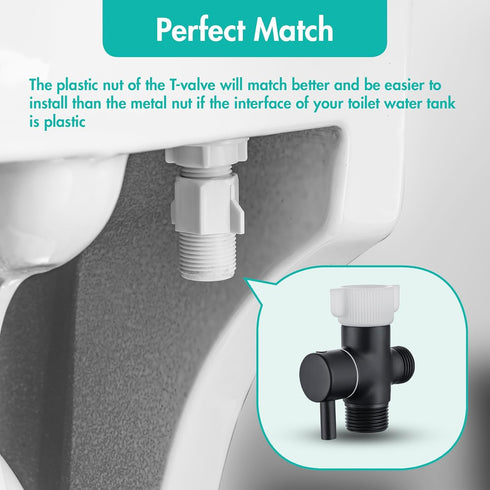 Set BARROCK Handheld Bidet Sprayer for Toilet, Stainless Steel Metal Made Baby Cloth Diaper Spraying Kit, Bathroom