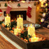 Set 5(H4 5" 6" 8" 8") Homemory Flameless Candles with Embedded Star String Fairy Lights, Battery Operated Candles, LED