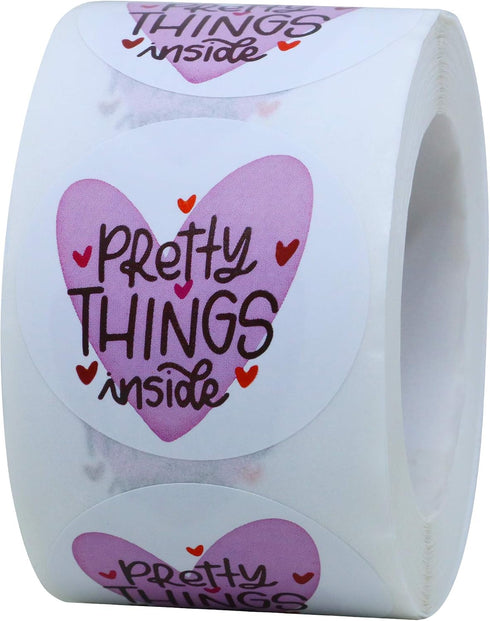 hylabelest 1.5 Inch Thank You Stickers Pretty Things Inside lables for Envelope Seals,Cards,