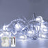 Metaku Outdoor String Lights Battery Operated 26ft 60LED Fairy Lights with Remote