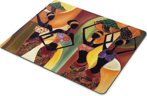 Smooffly African Gaming Mouse Pad | Custom, Four African Woman Non-Slip Thick Rubber Large Mousepad Mat