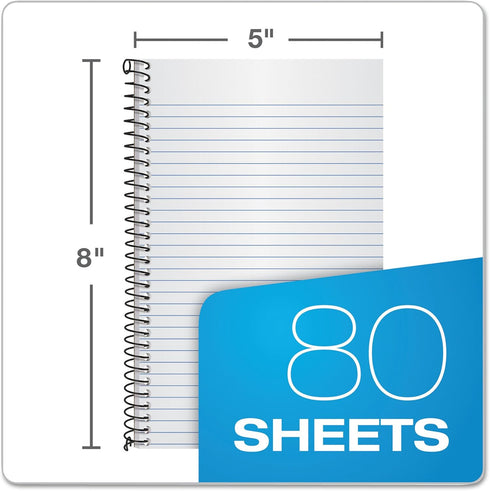 TOPS Second Nature Notebook, Green Cover, Recycled, 5 x 8 Inches, Narrow Rule, 80 Sheets per Book (74108)