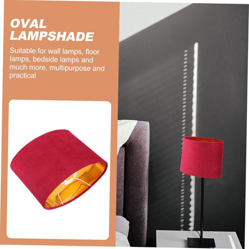 1pc E27 Bulb Oval Lamp Shade Table Lamp Shade Clip On Cloth Lampshade Replacement Light Cover for Table Lamp and Floor