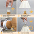 KUNJOULAM Cute Small Table Lamp, Modern Bedside Nightstand Lamp with Fabric Lampshade, Metal Base for Bedroom Home