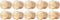 SharkBite 1 Inch Crimp Plug, Pack of 10, Brass Plumbing Fitting for PEX Pipe