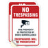 Video Surveillance No Trespassing Sign - CCTV Security Camera (2 Pack) 10x7 Inches, Weather Resistant Vinyl Decal