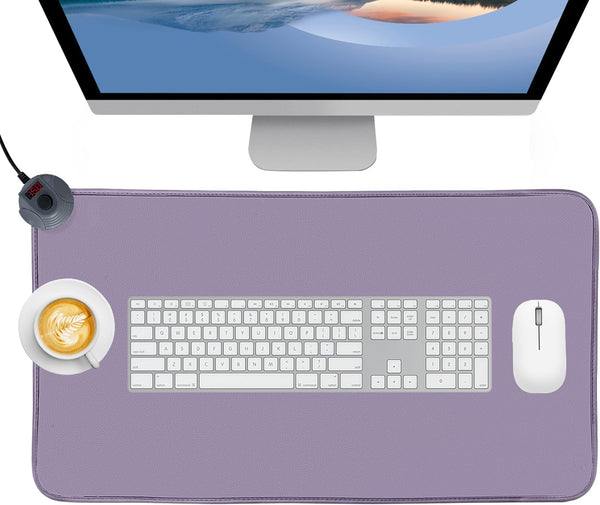 MyPlace Heated Mouse Pad, 8 Levels Heating & 3 Hours Auto Shut-Off, Large 31.8”x 17.3” Desk Mat for Home Office