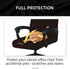 Stretch Computer Office Chair Cover with Durable Zipper, Universal Washable Removable Spandex Slipcovers for Dogs,