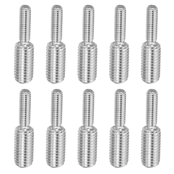 PATIKIL M6x20mm to M10x20mm Double End Threaded Stud Screw Bolt, 10 Pack 304 Stainless Steel Rod Bolts Thread Reducer