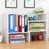 IUSEIT Counter Desktop Shelf Organizer, Adjustable Wood Office Storage Rack, Display Small Bookshelf