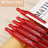 Red Pens Bulk | 30 Pack Durawrite Retractable Ballpoint Pens, Smooth Writing 1.0mm Red Ink for School Office Supplies