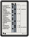Quartet In/Out Board, 11" x 14", DuraMax Porcelain, Classic Gray, Black Frame, 18 Names