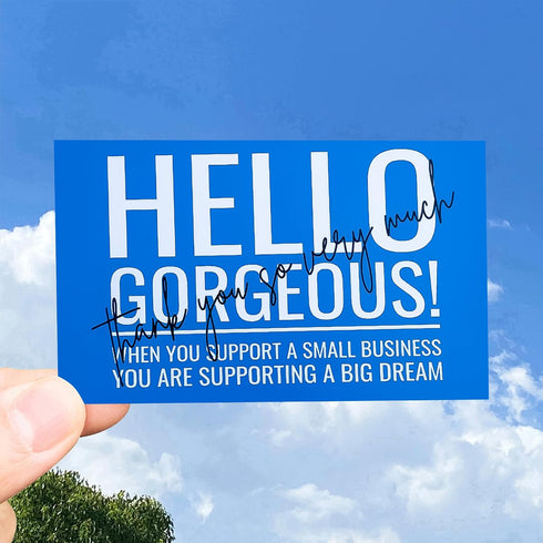 RXBC2011Sky 2x3.5"" 100 Count, Blue Elegance Thank You Cards - - SKYBLUE