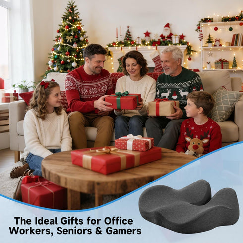 Seat Cushion for Office Chairs Large U-Shaped Memory Foam Desk Chair Cushions for Long Sitting Comfort, Ergonomic Thick