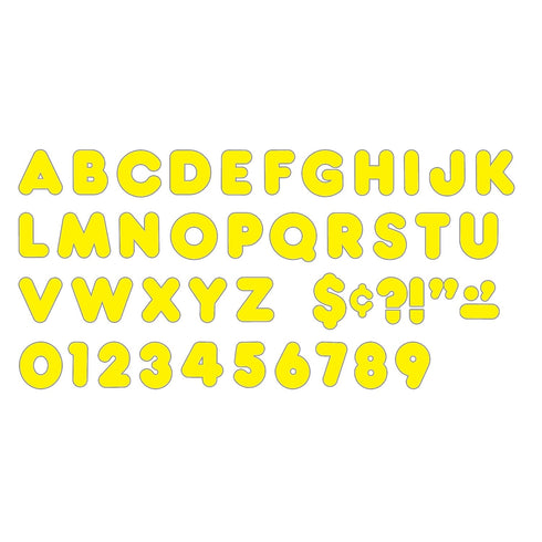 Trend Yellow 4" Casual Uppercase Ready Letters, Bulletin Board Decor, 75 Pieces
