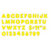 Trend Yellow 4" Casual Uppercase Ready Letters, Bulletin Board Decor, 75 Pieces