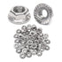 QXSKSLH 25 Pieces M8 Flange Nuts, M8-1.25mm Serrated Hex Flange Lock Nuts, 304