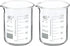PATIKIL 200ml Low Form Glass Beaker, 2 Pack, 3.3 Borosilicate Glass Measuring Cups with Spout for Kitchen Lab