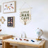 ArtisaEura Little Man Cave Wall Canvas Banners, Hot Air Balloon Nursery Decor, Baby Animal Hanging Display Pennant