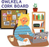 OWLKELA 14.6 x 11 Inch Cork Board - Wall-Mounted Message Notice Pin Board for Office & Home