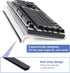 BOOMIBOO 17 5.7 Inch Clear Acrylic Tilted Computer Keyboard Holder for Ergonomic Typing, Keyboard Stand with Silicone