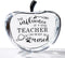 Movdyka Teacher Appreciation Crystal Apple Paperweight - Engraved Thank You Gifts for