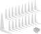 Wideskall Metal 5" x 6" inch Wall Corner Angle Shelving Shelf Brackets, White,