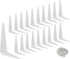 Wideskall Metal 5" x 6" inch Wall Corner Angle Shelving Shelf Brackets, White,