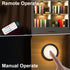 Closet 13 Dimmer, 6 Pack BLS LED Puck Lights with Remote Control, Wireless Under Cabinet & Lighting, RGB Color Changing