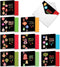 The Best Card Company 10 Boxed Holiday Cards for Christmas, Fun Assorted Notecard Set, Retro Groovy Greetings