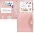 Toplive Padfolio 3 Ring Binder Organizer for Women, A4 Letter Size PU Leather Portfolio, Rose Gold