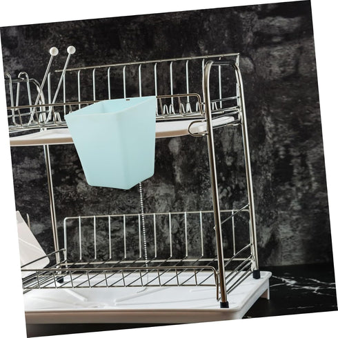Setup ERINGOGO Utility Rolling Cart Organizer Stylish Hanging Cup Basket for Office Desk Space Saving Desktop Trash