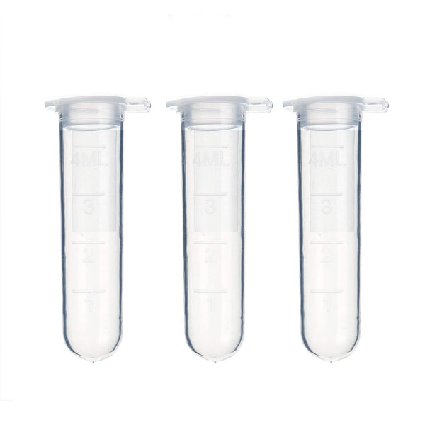 Eowpower 100 Pieces 4 ml Plastic Vial Bottle Tubes for Sample Storage, Beads, Liquid
