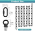 12 66 garini Feet Industrial Black Light Fixture Chain, Adjustable Metal Pendant Chandelier Chain Extension