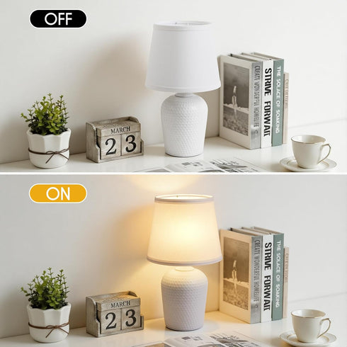 Sucolite 16'' Set 2, Table Lamps of Bedside Nightstand Lamps for Bedroom Kids Room, Cute Desk Lamps with Studded