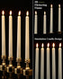 36 White,0.8x11 Inches,Roman Treela Pieces Flameless Taper Candles Flickering Faux LED Battery Operated Electric Fake