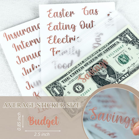 Budget Stickers for Cash Envelopes, Mageeki 80 Cash Envelope System Budget Binder Label Stickers, Vinyl Decals for Money Organizer Wallet & A6 Cash Binder & Finance Planner by Mageeki