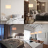 15Ft E26/E27 Bulb PATIKIL Plug in Pendant Light, Rope Cord Hanging Lamp Fixture with ON/Off Switch, Linen Fabric Shade