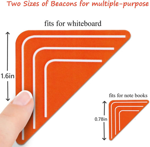 Beacons for Rocket Book, 2 Size, 10pieces Set with Protective Case for Digitizing Whiteboard Notes
