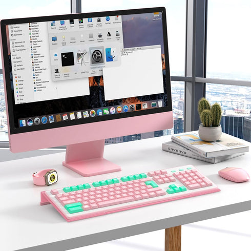 Beego Ergonomic Computer Keyboard Stand - Glitter Pink Acrylic Keyboard Riser Tilted Keyboard Holder Keyboard Tray