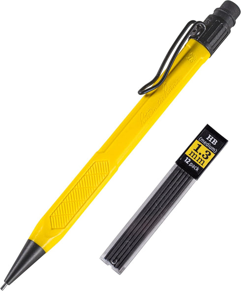 Rite in the Rain Weatherproof Mechanical Pencil, Yellow Barrel, 1.3mm Dark Lead, 12 Refills