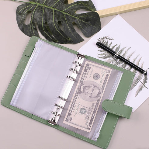 Money Saving Binder, Savings Challenges Book with 12pcs Zipper Envelopes, A6 Budget Binder for Managing Budgets and