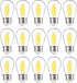 ALAMPEVER S14 LED Outdoor Light Bulbs, 15 Pack Replacement for String Lights, Shatterproof Waterproof 2200K Warm White