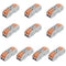 DIANN 10pcs Lever Wire Connectors SPL-2, 2 Circuit Inline Splices for 28-12 AWG Quick Connect